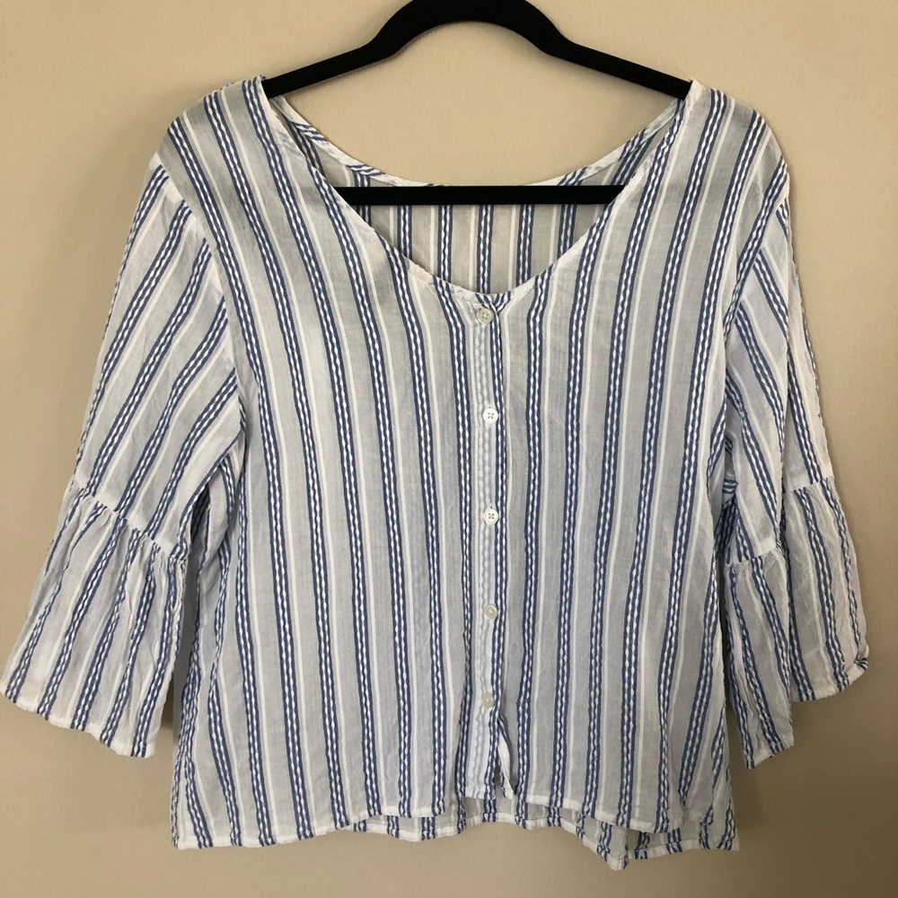Flowy 3/4 sleeve summer blouse